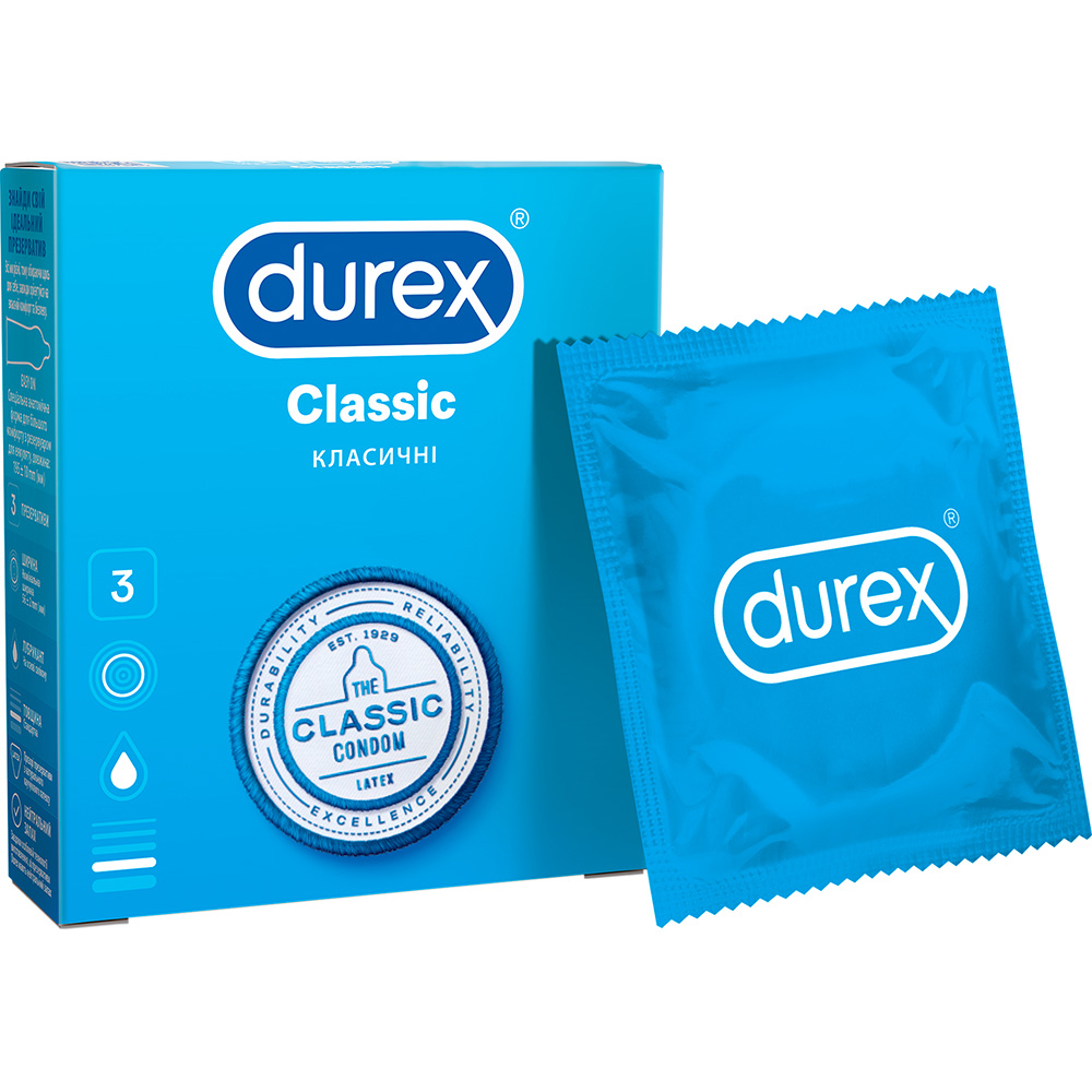 Презервативи Durex 3шт Класік