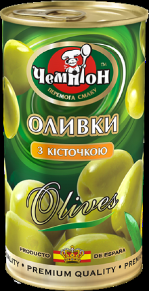 Оливки Чемпіон 370мл зелені з/к