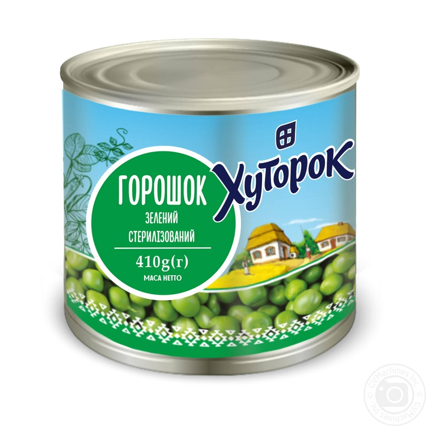 Горошок Хуторок 420г зелений з/б