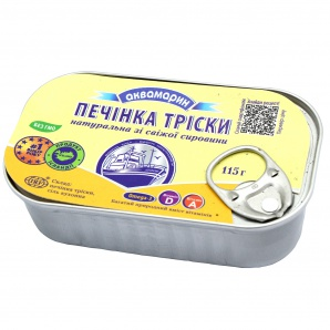 Консерва Аквамарин 115г Печін тріски нат