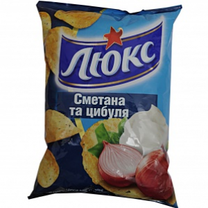 Чіпси Люкс 133г Сметана цибуля
