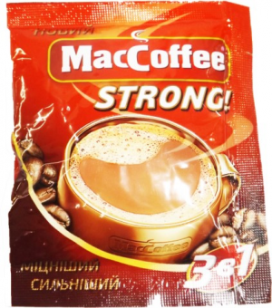 Напій кавовий MacCoffee 3в1 16г Стронг
