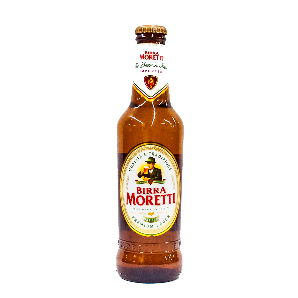 Пиво Birra Moretti 0,33л світле 4,6% с/б