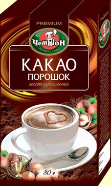 Какао Чемпіон 80г порошок темн натур м/у