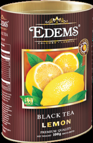 Чай Едемс 100г чорний Лимон тубус