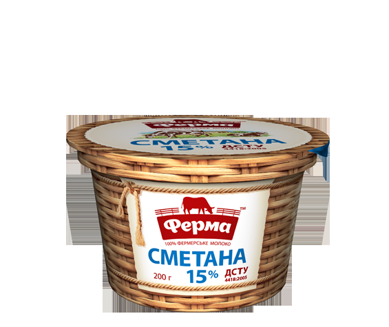 Сметана Ферма 15% 200г ст