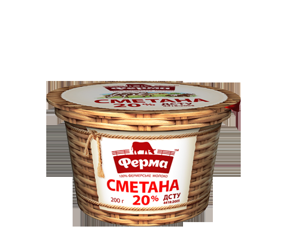 Сметана Ферма 20% 200г ст