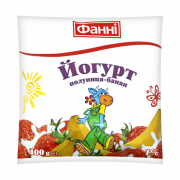 Йогурт Фанні 1% 400г Полуниця-банан п/пл