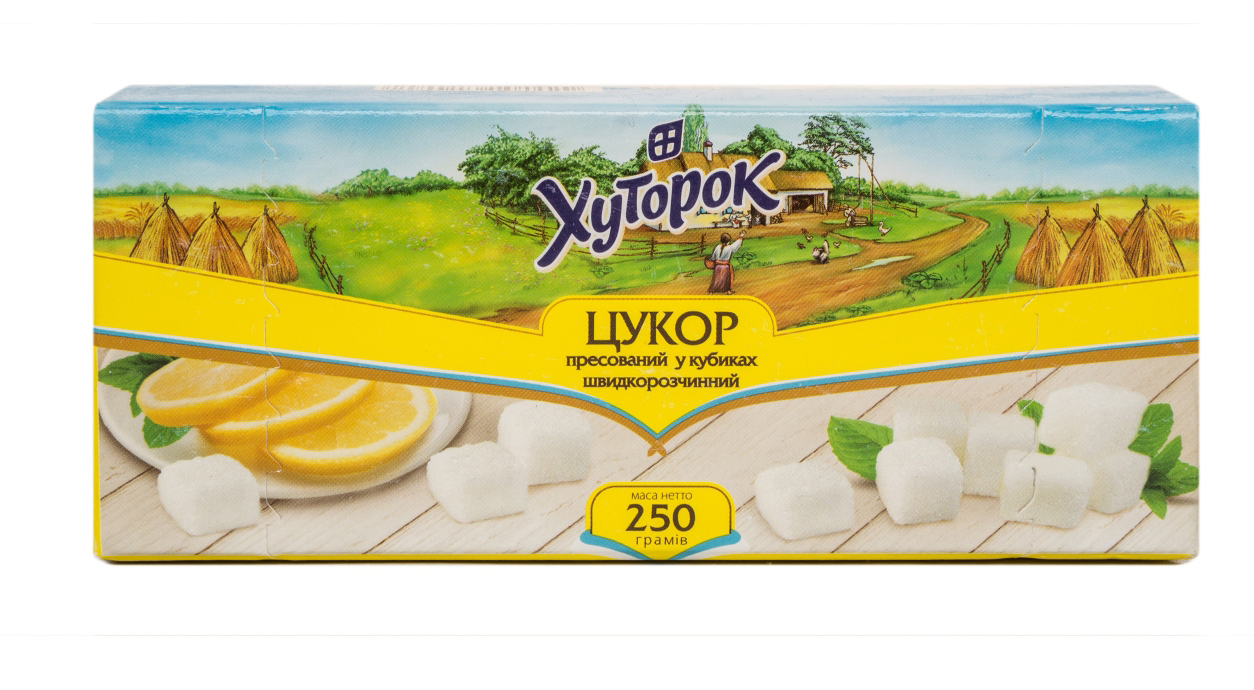 Цукор Хуторок 250г Білий пресований