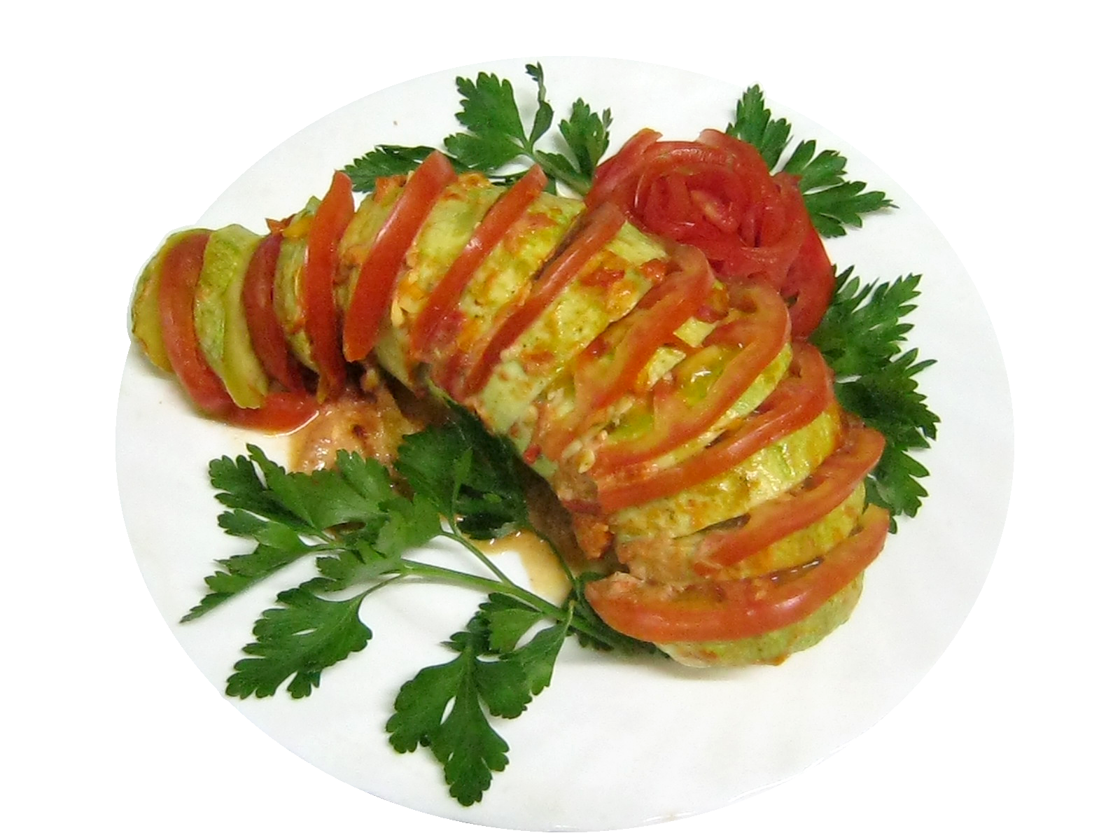 Кабачки запечені з томатами ваг