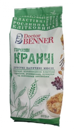 Мюслі Doctor Benner 375г Кранч арахіс