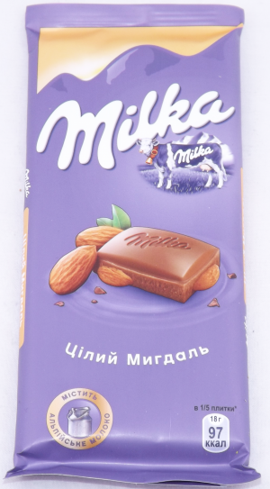 Шоколад Milka 90г Мигдаль
