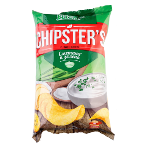 Чіпси Chipster's 130г Сметана та зелень