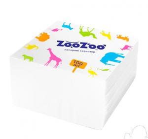 Серветки ZooZoo 24*23 100шт біла