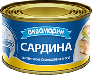 Консерва Аквамарин 230г Сардина бланш во