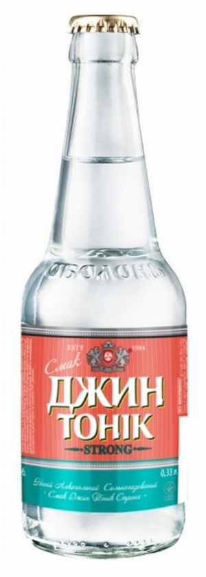 Напій Оболонь 0,33л Джин Тонік 8%