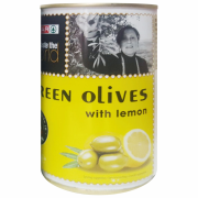 Оливки SPAR 300г зелені лимон з/б