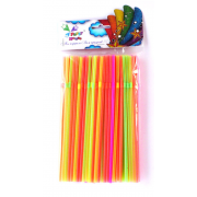 Набір Трубочки неонові асорті 100шт