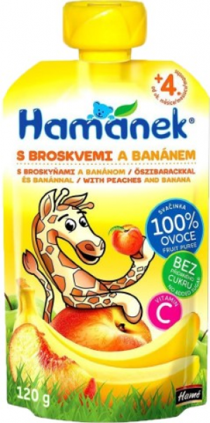 ДХ Hamanek Пюре 120г Ялуко-персик-банан