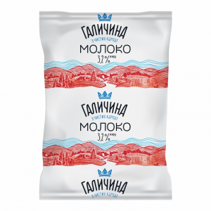 Молоко Галичина 3,2% 900г т/ф