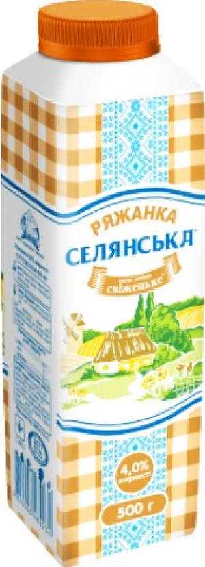 Ряжанка Селянська 4% 450г т/п