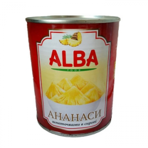 Консерва сол ALBA 580мл Ананаси шматочки