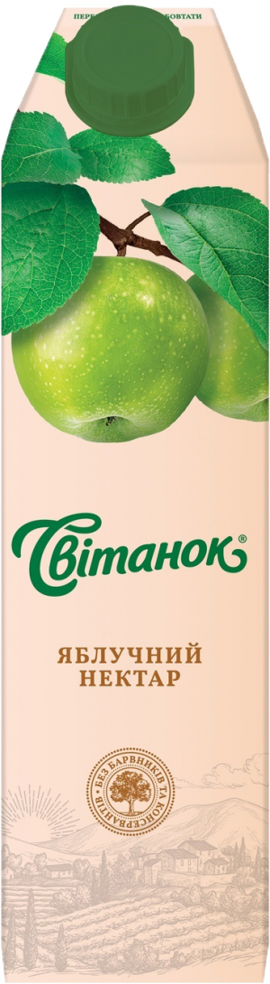 Нектар Світанок 0,95л Яблучний осв паст