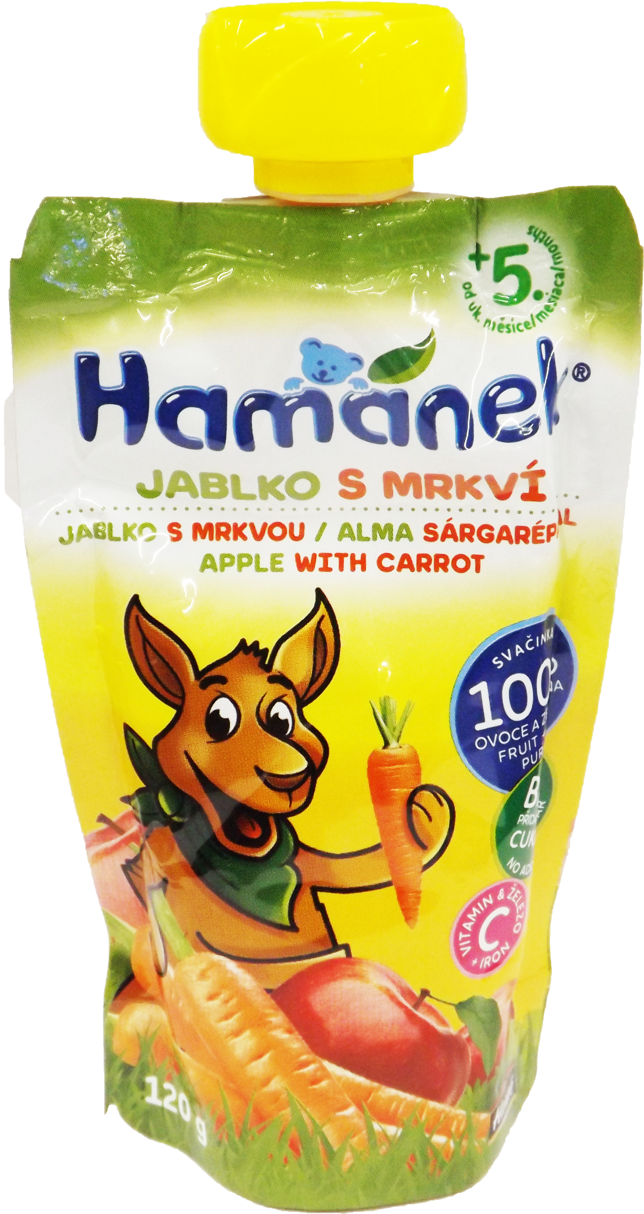 ДХ Hamanek Пюре 120г Яблуко-морква