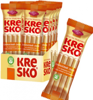 Хрусткі трубочки АВК 40г Kresko Банан