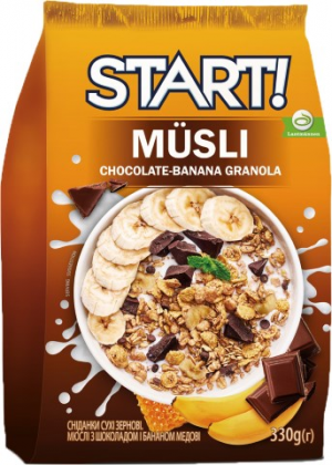 Мюслі АХА 330г шоколад-банан