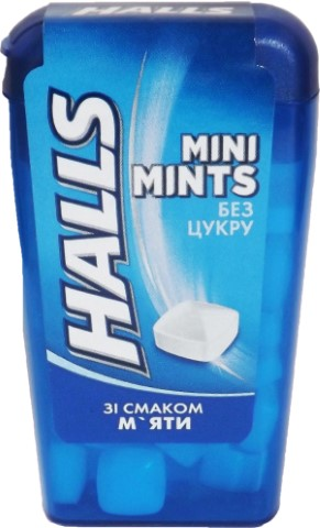 Льодяники Halls 12,5г Мята