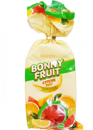 Цукерки жув  ROSHEN 200г BonnyFruit Цитр