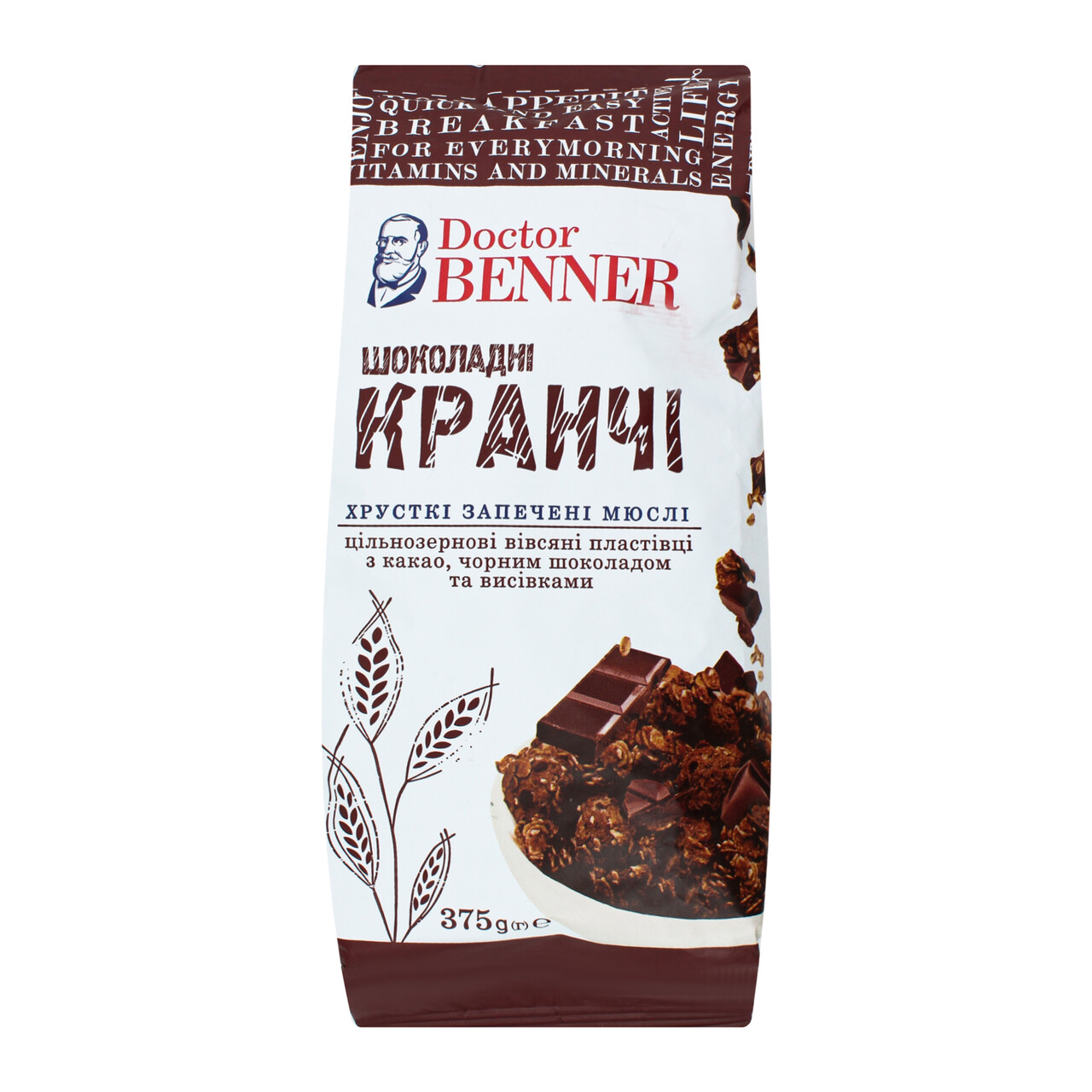 Мюслі Doctor Benner 375г Кранчі шоколад
