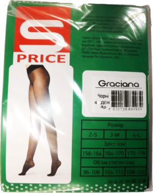 Колготи S-Price 40d  Graciana 4чорні