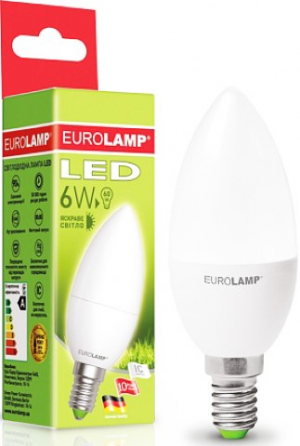 Лампа EUROLAMP LED CL 6W E14 4000K