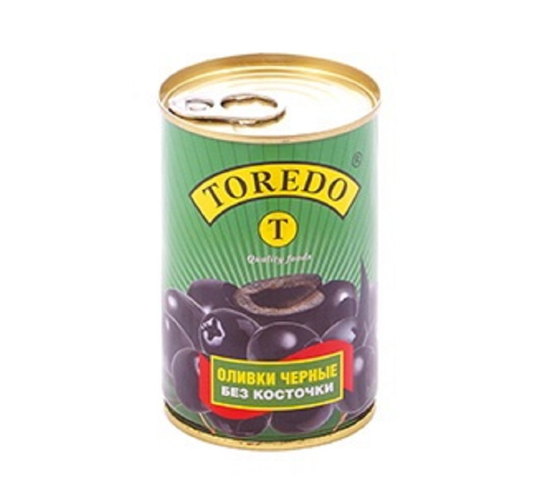 Маслини Торедо 280г чорні б/к