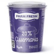 Сметана Farm Fresh 20% 350г стакан