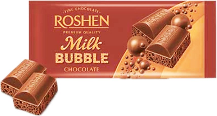 Шоколад ROSHEN 80г Bubble Milk