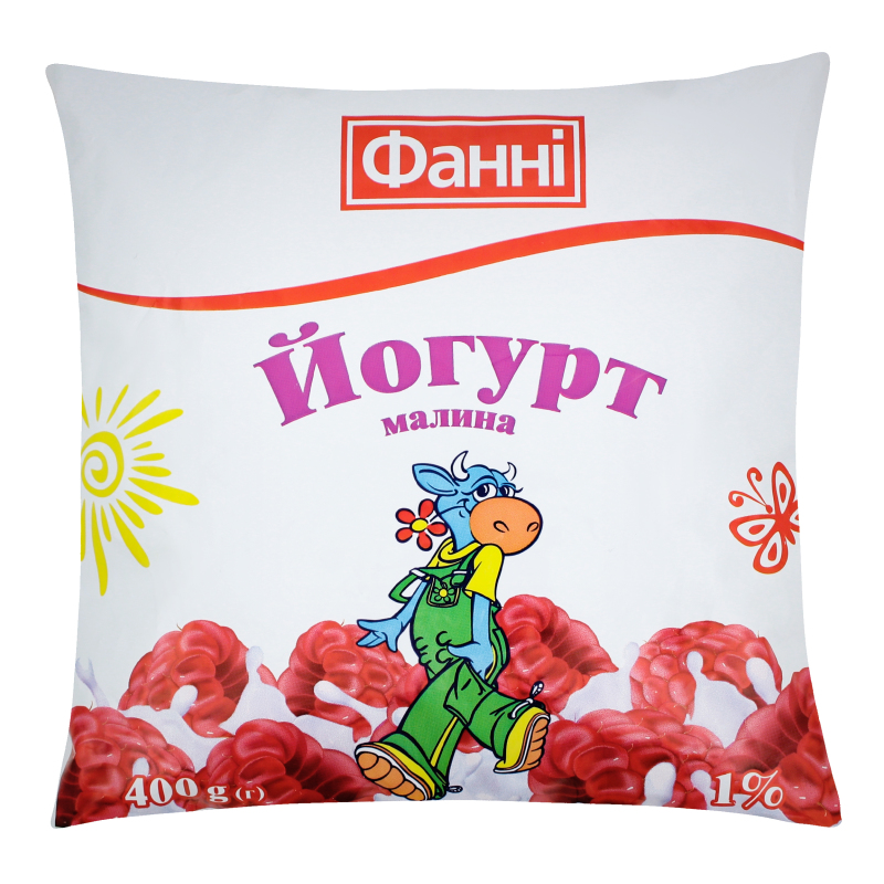 Йогурт Фанні 1% 400г Малина п/пл