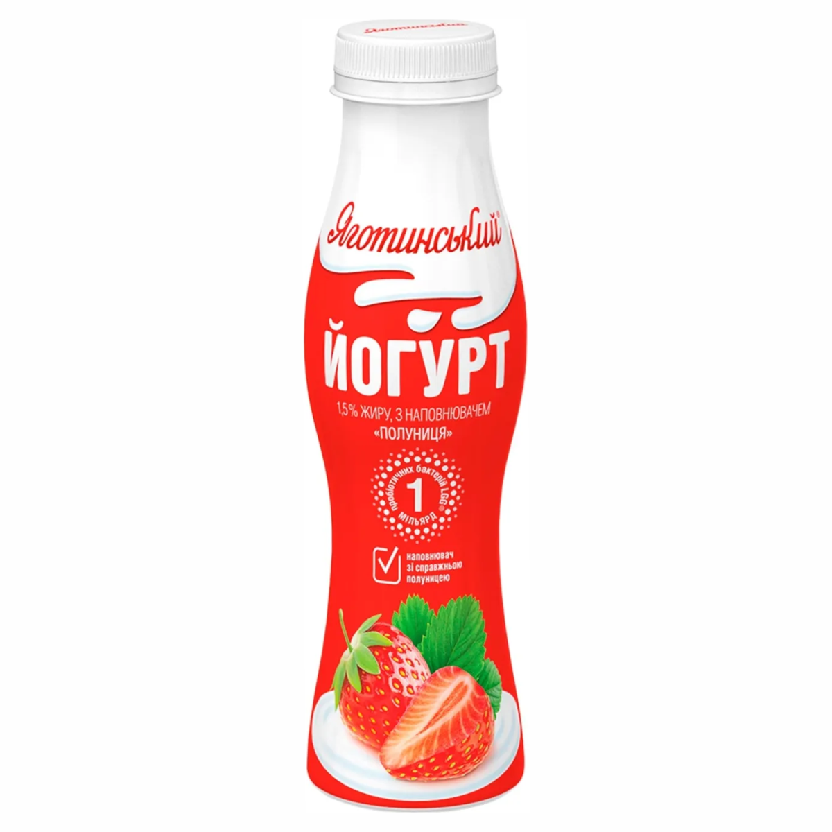 Йогурт Яготинське 1,5% 270г Полуниця пл