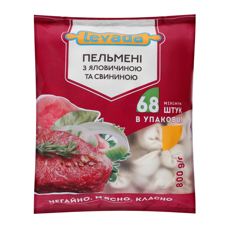 Пельмені Левада 800г Свинина-яловичина