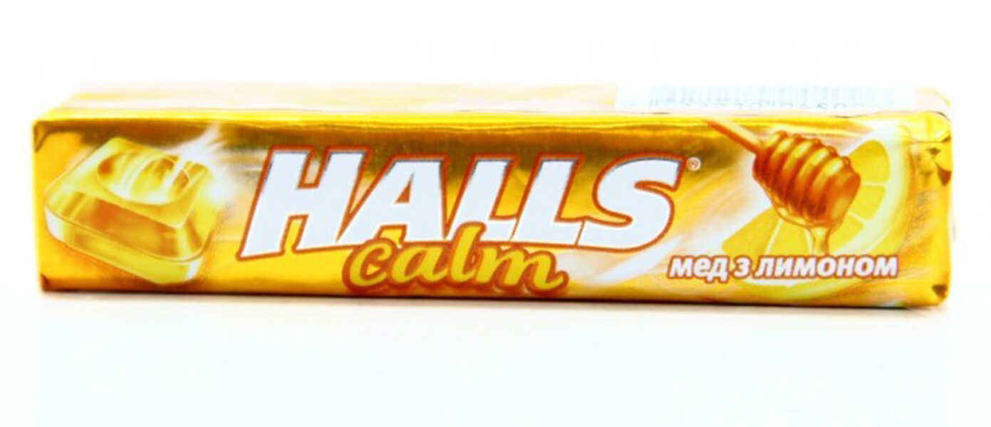 Льодяники Halls 25,2г Мед та лимон