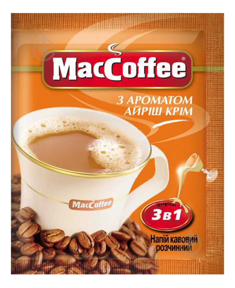 Напій кавовий MacCoffee 3в1 18г Айріш кр