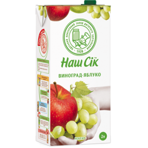 Нектар НашСік slim 1,93л Яблуко-виноград